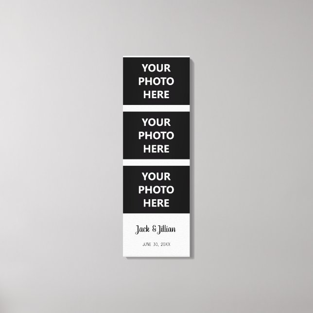 Foto Booth Foto Strip Custom Fotografy Collage Leinwanddruck (Vorderseite)