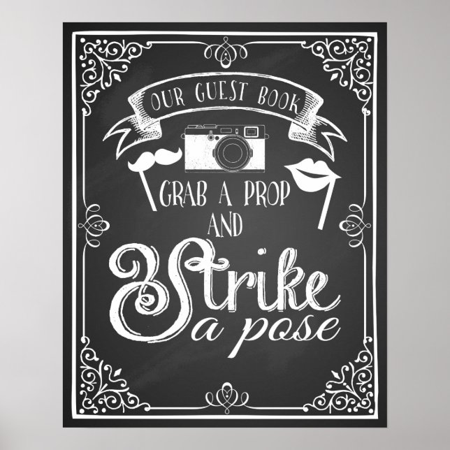 Foto Booth Gästebuch Hochzeitszeichen (Vorne)