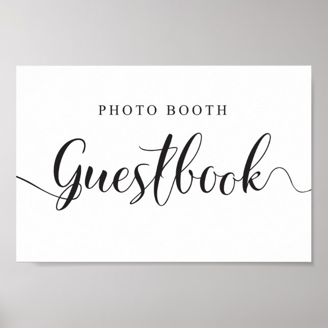 Foto Booth Gästebuchsign für Hochzeiten Poster (Vorne)