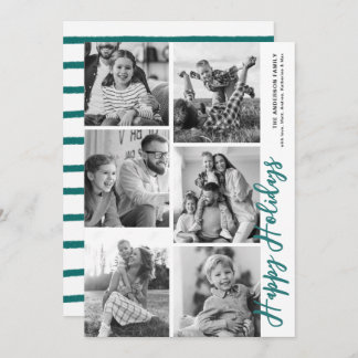 Foto Booth Holiday Card - Evergreen Feiertagskarte
