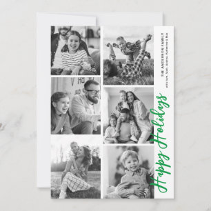 Foto Booth Holiday Card - Hellgrün Feiertagskarte