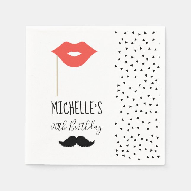 Foto Booth Party personalisiert Serviette (Vorderseite)