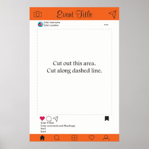 Foto Booth Prop Frame Poster Social Media Design