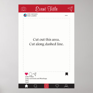 Foto Booth Prop Frame Poster Social Media Design