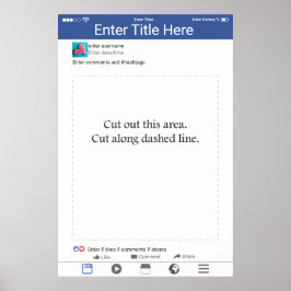 Foto Booth Prop Frame Social Media Design Poster