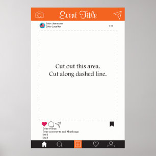 Foto Booth Prop Rahmen Poster Orang und Black