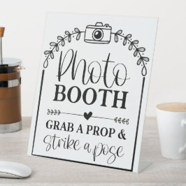 Foto Booth schnappen einen Prop & Strip eine Pose Sockelschild
