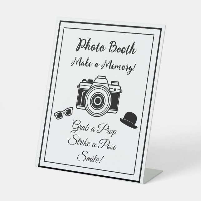 Foto Booth Sign for Wedding Sockelschild (Vorderseite)