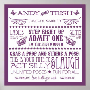 Foto Booth Signage (32x32) Poster