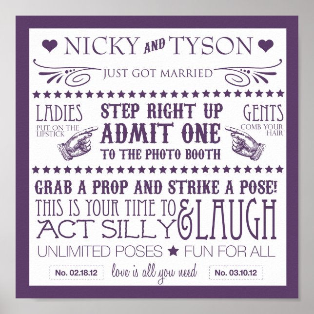 Foto Booth Signage Poster (Vorne)