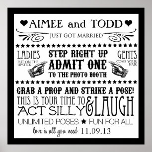 Foto Booth Signage Poster