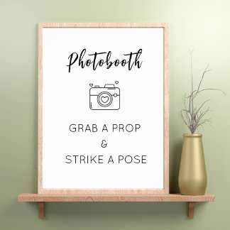 Foto Booth Signature Template für Hochzeit, Party Poster