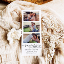 Foto Booth Strip Save the Date, Modernes Minimalis