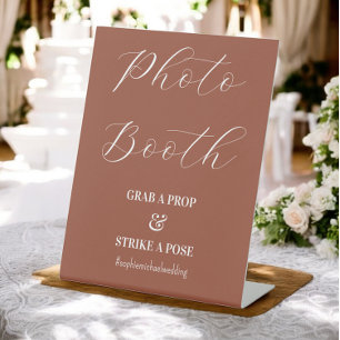 Foto Booth Wedding Terracotta Sign Sockelschild