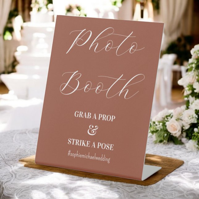 Foto Booth Wedding Terracotta Sign Sockelschild (Von Creator hochgeladen)