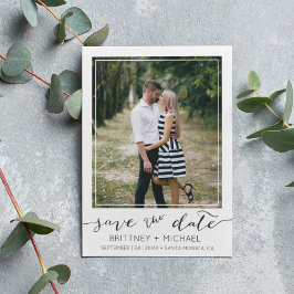 Foto Border Modern White Save the Date