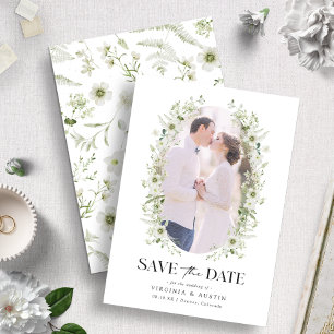 Foto Botanisch Hochzeitstermin-Karte Save The Date