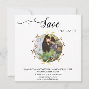 *~* FOTO Botanischer Boho Hochzeit Das Datum speic Save The Date