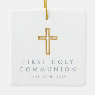 Foto Boy Religious Cross Erste Kommunion Keramikornament