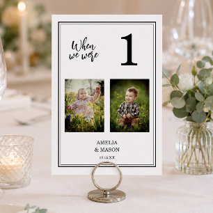 Foto Braut & Bräutigam Alter Hochzeit Tisch Nummer Tischnummer