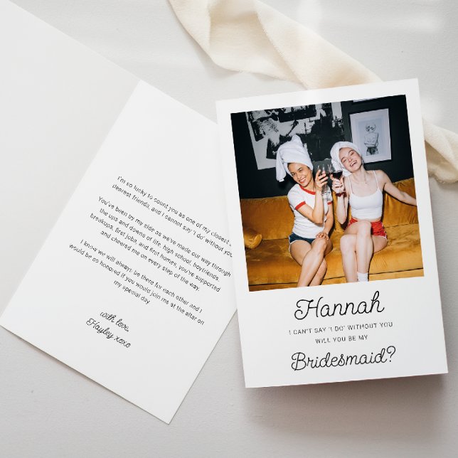 Foto Bridesmaid Vorschlag Faltkarte Karte (Bridesmaid Proposal Card Photo)