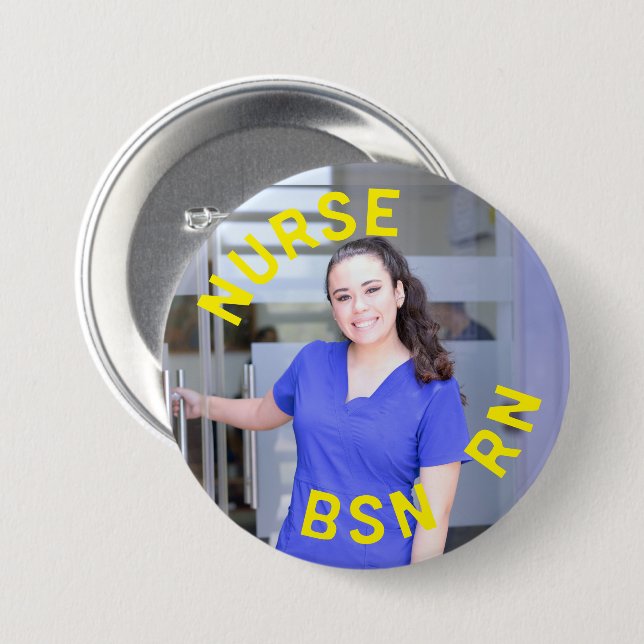 Foto bsn rn 3 Zoll Kreis Button (Vorne & Hinten)
