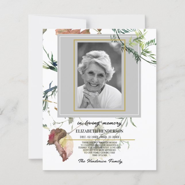 FOTO Budget Beileid in Liebe Erinnerung. (Vorderseite)