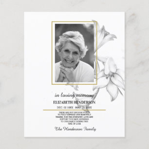 FOTO Budget Beileid in Liebe Erinnerung. Flyer