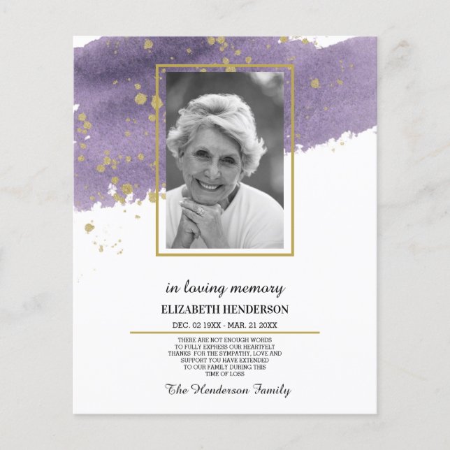 FOTO Budget Beileid in Liebe Erinnerung. Flyer (Vorne)