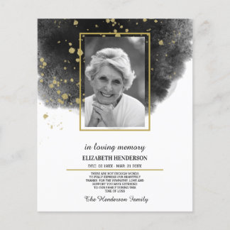 FOTO Budget Beileid in Liebe Erinnerung. Flyer