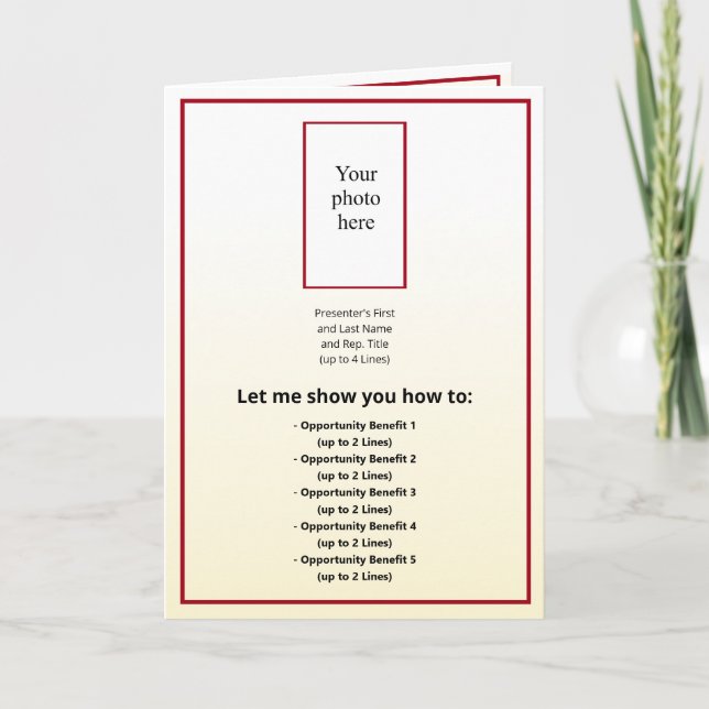 Foto Burgu./Gold Tint Gradi. Hybrid BOM Einladung (Vorderseite)