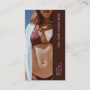 Foto Burgundy Bikini Barista Treuekarte