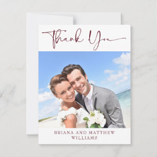 Foto Burgundy Dankeschön-Karte Dankeskarte