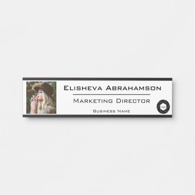 Foto-Bürotür-Namensschild Türschild (Vorderseite )