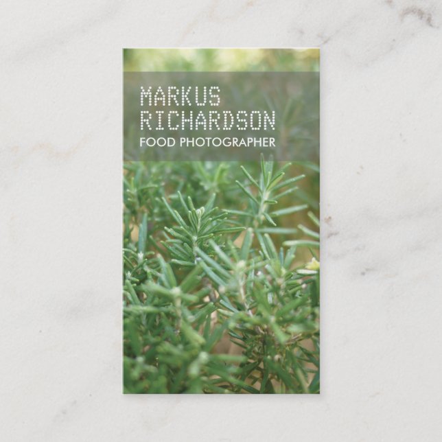 FOTO Business Card für Fotografen oder Koch Visitenkarte (Vorderseite)