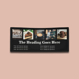Foto Business Fett Serif Minimalistisch Schwarz Banner