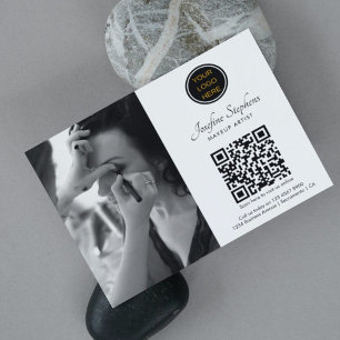 Foto Business Logo QR Code Makeup Artist Flyer