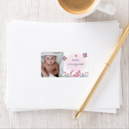 Foto Butterfly und Bienen-Adresse Adressaufkleber