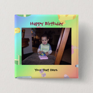 Foto-Button/Button am Geburtstag Button
