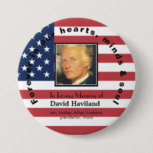 Foto-Button mit amerikanischer Flagge HAMbWG Button