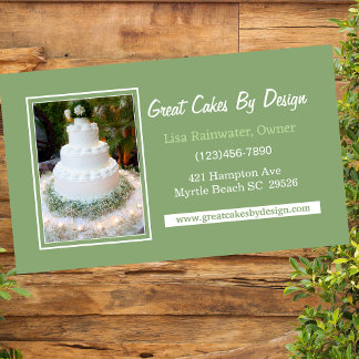 Foto Cake Baker Koch Caterer Decorator Visitenkarte