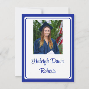 Foto Cap & Diploma Royal Blue Abschluss Einladung