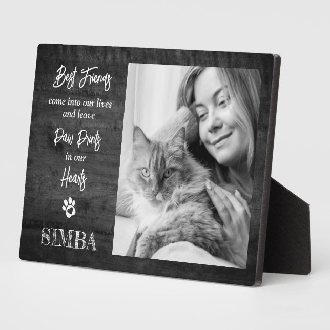 Foto Cat Pet Memorial Plaque Fotoplatte (Seite)