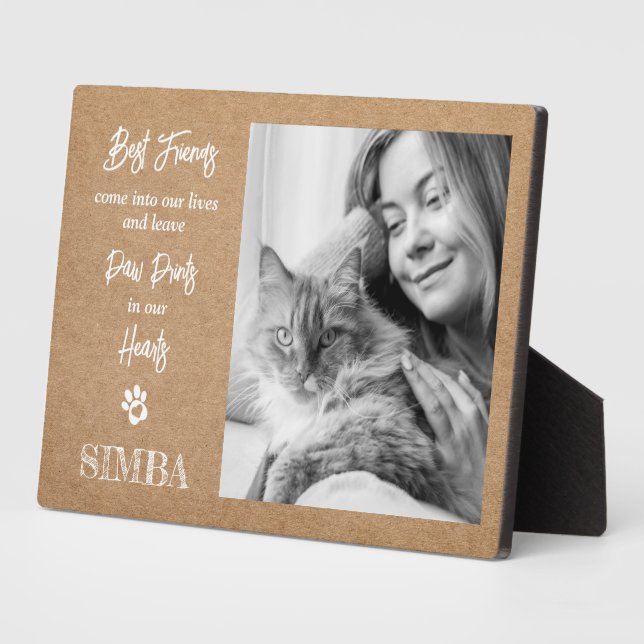 Foto Cat Pet Memorial Plaque Fotoplatte (Seite)