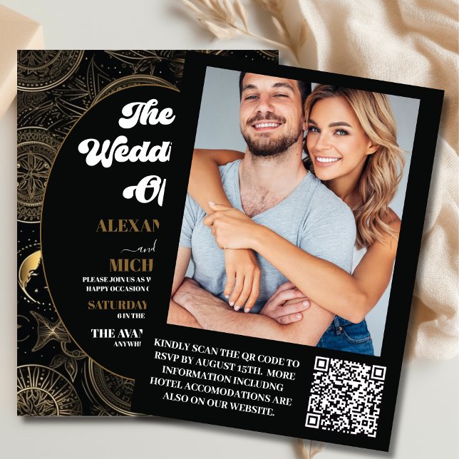 Foto Celestial Black Einladung (Von Creator hochgeladen)