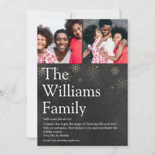 Foto Chalkboard Family Definition Weihnachten