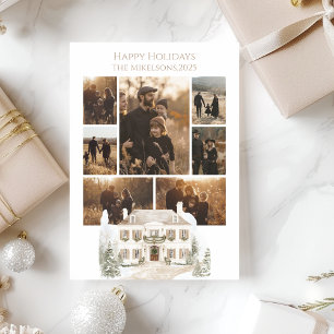 Foto Champagner Manor Familienweihnachten Feiertagskarte