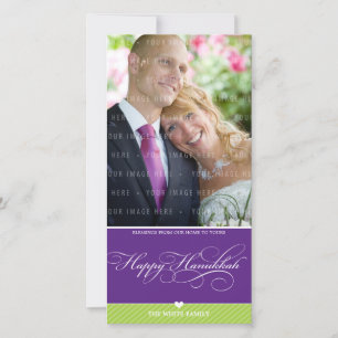 FOTO-CHANUKKA-KARTE:: reizende Art - 2 Feiertagskarte