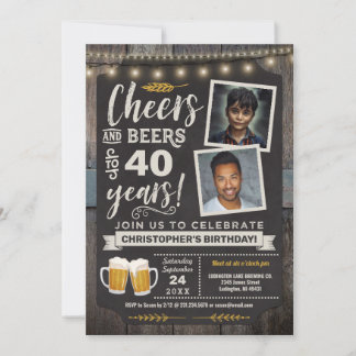 Foto Cheers and Bers 40. Geburtstagseinladung Einladung