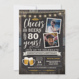 Foto Cheers and Bers 80. Geburtstag Einladung